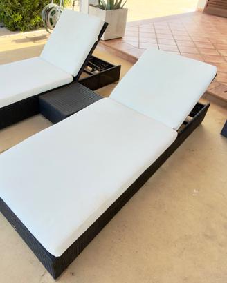 Lettini prendisole in rattan