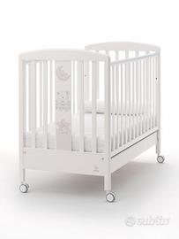 Lettino italbaby bianco e grigio come nuovo