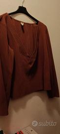 PIECES maglia donna marrone