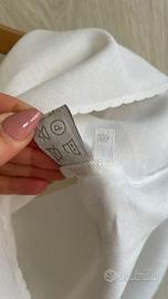 Mini gonna bianca lino