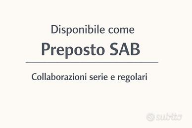 Disponibile come preposto SAB