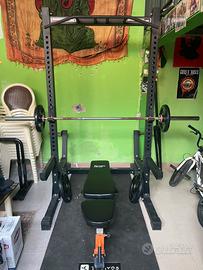 Rack Barbarian , bilanciere diamon, pesi