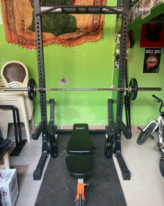 Rack Barbarian , bilanciere diamon, pesi