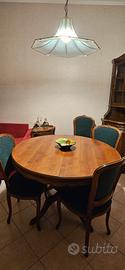 Tavolo tondo allungabile & sedie coordinate 