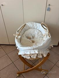 Culla Porta enfant Nanan vimini struttura leg pali
