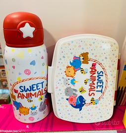 Set Borraccia Acciaio e Portamerende coordinato