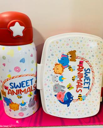 Set Borraccia Acciaio e Portamerende coordinato