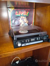 Giradischi Moderno con LP di Bob Marley