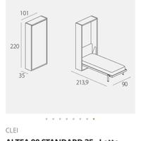 2 Letti a scomparsa verticale Clei Modello ALTEA