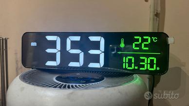 Orologio digitale LED da tavolo con temperatura