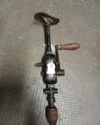 trapano vintage da collezione funzionante 