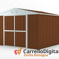 Box struttura lamiera Acciaio 327x307 legno scuro