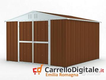 Box struttura lamiera Acciaio 327x307 legno scuro