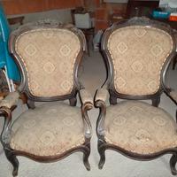 -COPPIA DI POLTRONE LUIGI FILIPPO DELLA META' 800.