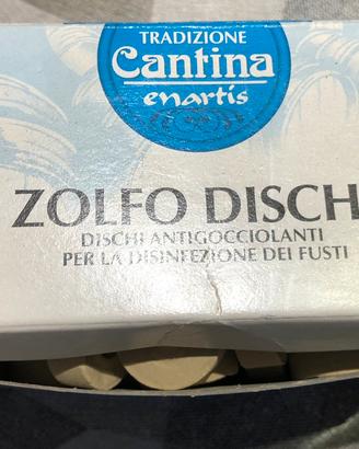 Dischi zolfo x disinfettare fusti e idraulica