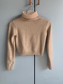 Maglione crop beige xs