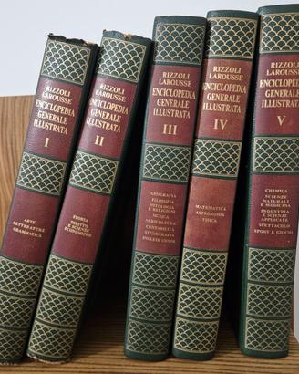 Enciclopedia Rizzoli Larousse 1969 Vintage 5pz