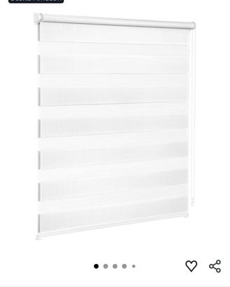 n.2 tende a rullo doppie 55*230 colore bianco