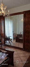 camera da letto matrimoniale in radica di noce