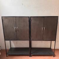 Contenitori in metallo con ripiano interno 2pz