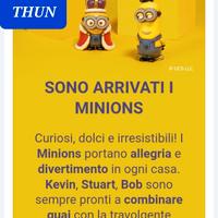 THUN ,NOVITA MINIONS 4 PEZZI , EDIZIONE LIMITATA 
