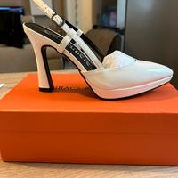 Decollete bianco con plateau n. 36
