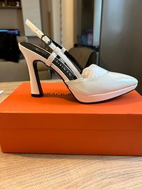 Decollete bianco con plateau n. 36