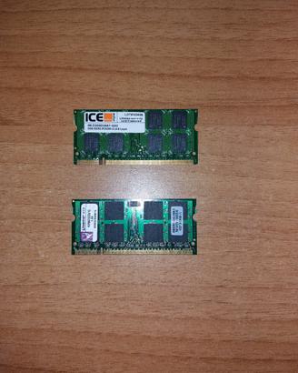 ram ddr2 da 1 e 2 gb 