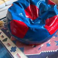 pouf poltrona sacco palla da calcio in ecopelle