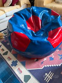 pouf poltrona sacco palla da calcio in ecopelle