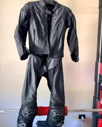 Tuta moto pelle donna divisibile