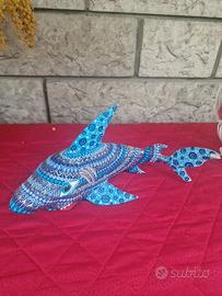 Alebrije autentico in legno di copal — Squalo 