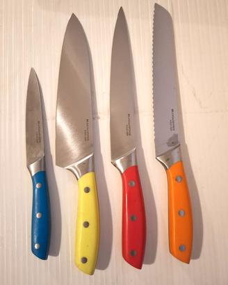 set 4 coltelli cucina Brandani Inox nuovi