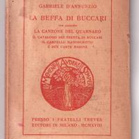 Gabriele D'Annunzio La beffa di Buccari 1918 1a ed
