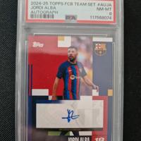 Card Topps Jordi Alba gradata PSA Barcellona