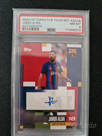Card Topps Jordi Alba gradata PSA Barcellona