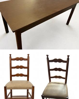 Tavolo in legno - 177x87cm + 6 sedie