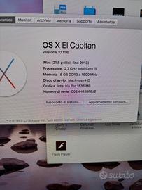iMac 21,5” I Core i5 del 2016