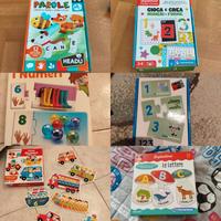 giochi istruttivi carte e puzzle