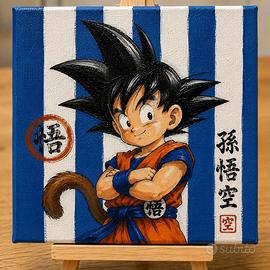 Goku Saiyan dipinto su tela
