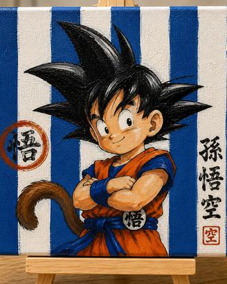 Goku Saiyan dipinto su tela