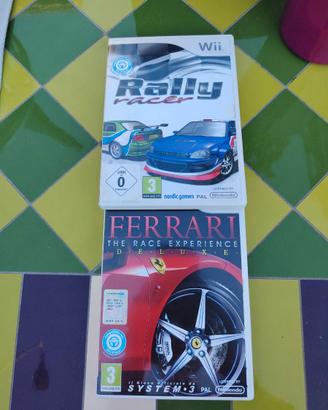 Wii gioco Rally e Ferrari con volanti