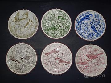 Collezione Completa 6 Piatti da Parete Rampini