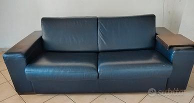 Divano letto vera pelle