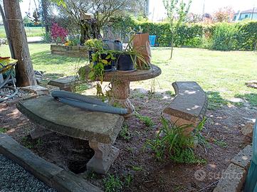 Set giardino in cemento 