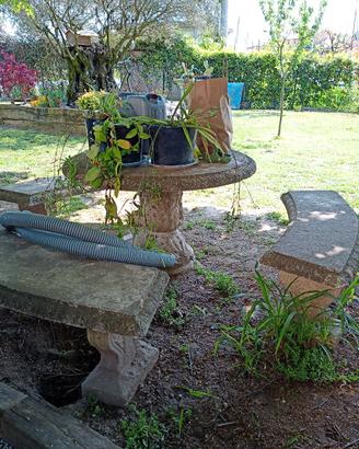 Set giardino in cemento 