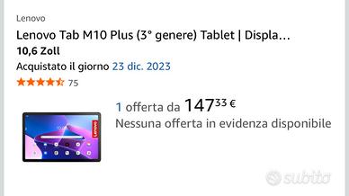 Lenovo tablet M 10 plus
