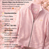 Felpa Rosa Donna Guru Taglia L (IT44 EU 40)