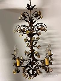 Lampadario in ferro battuto. Vintage anni’60