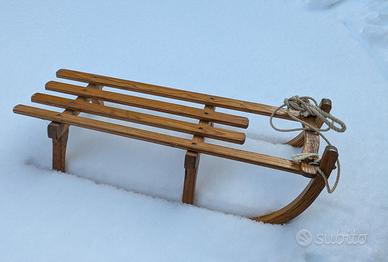 SLITTA IN LEGNO VINTAGE DAVOS